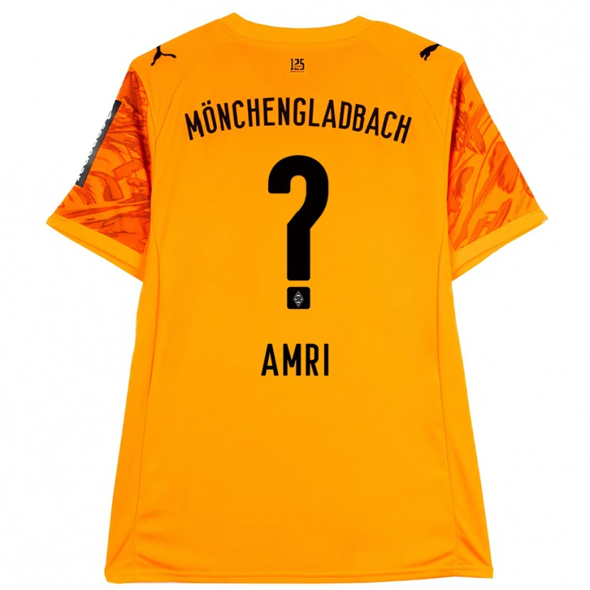 Danxen Niño Camiseta Abdelrahman Amri #0 Naranja Amarillo Negro Portero Equipación 2025/26 La Camisa