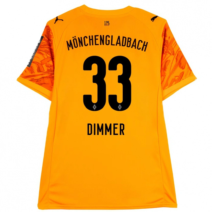 Danxen Niño Camiseta Florian Dimmer #33 Naranja Amarillo Negro Portero Equipación 2025/26 La Camisa