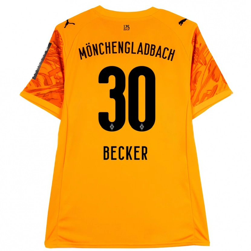 Danxen Niño Camiseta Benjamin Becker #30 Naranja Amarillo Negro Portero Equipación 2025/26 La Camisa