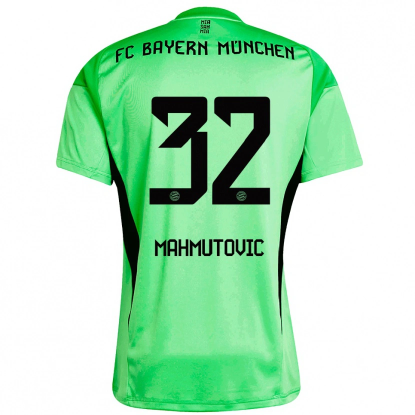 Danxen Niño Camiseta Ena Mahmutovic #32 Verde Primavera Medio Portero Equipación 2025/26 La Camisa