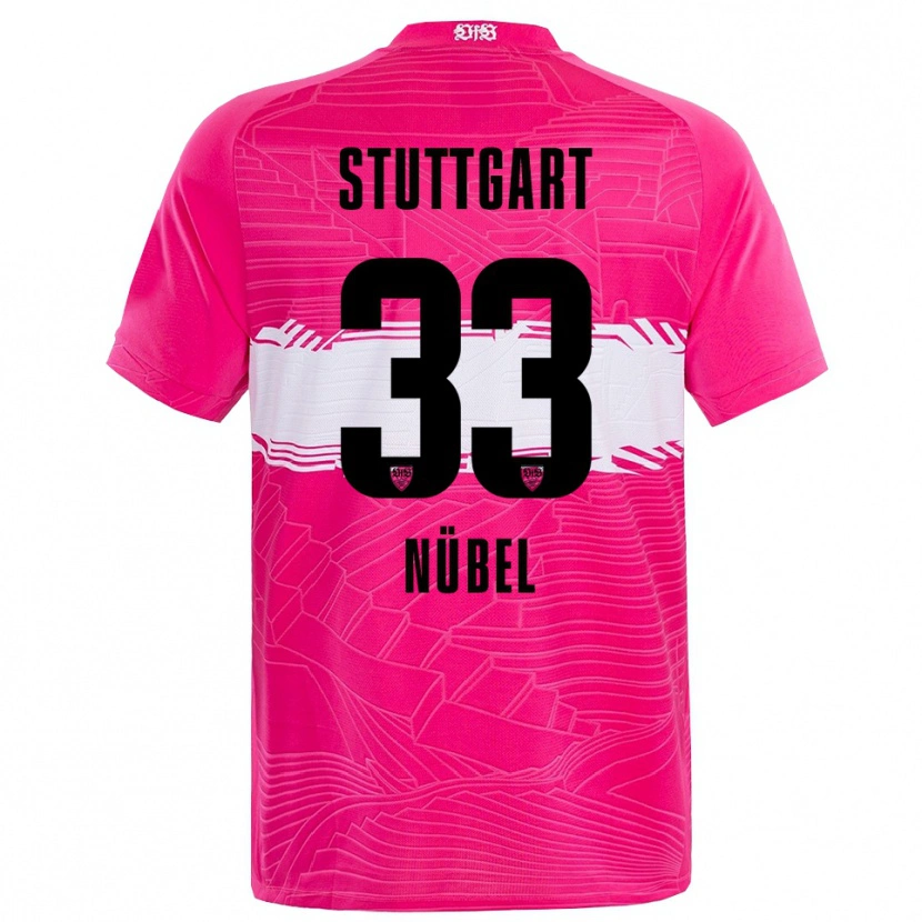 Danxen Niño Camiseta Alexander Nübel #33 Rosa Profundo Negro Portero Equipación 2025/26 La Camisa