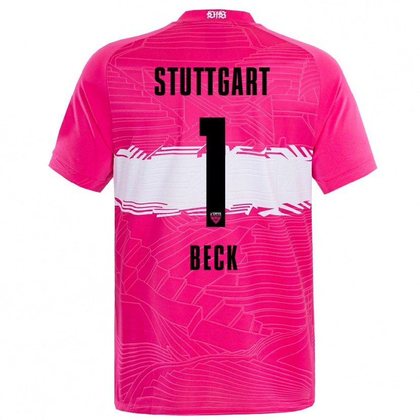 Danxen Niño Camiseta Kiara Beck #1 Rosa Profundo Negro Portero Equipación 2025/26 La Camisa