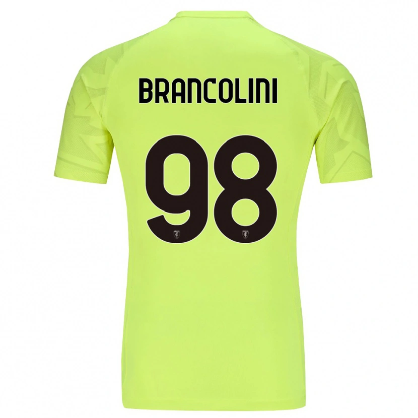 Danxen Niño Camiseta Federico Brancolini #98 Verde Fluorescente Portero Equipación 2025/26 La Camisa