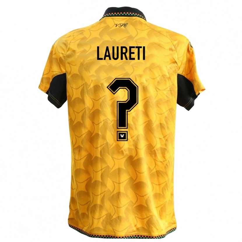 Danxen Niño Camiseta Tommaso Laureti #0 Amarillo Negro Portero Equipación 2025/26 La Camisa