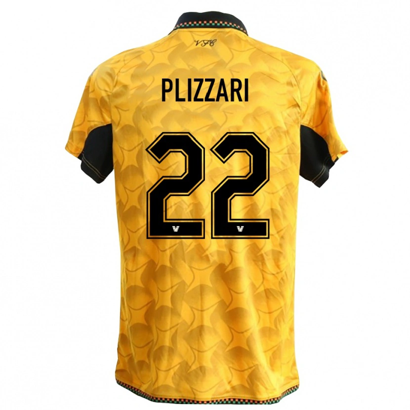 Danxen Niño Camiseta Alessandro Plizzari #22 Amarillo Negro Portero Equipación 2025/26 La Camisa