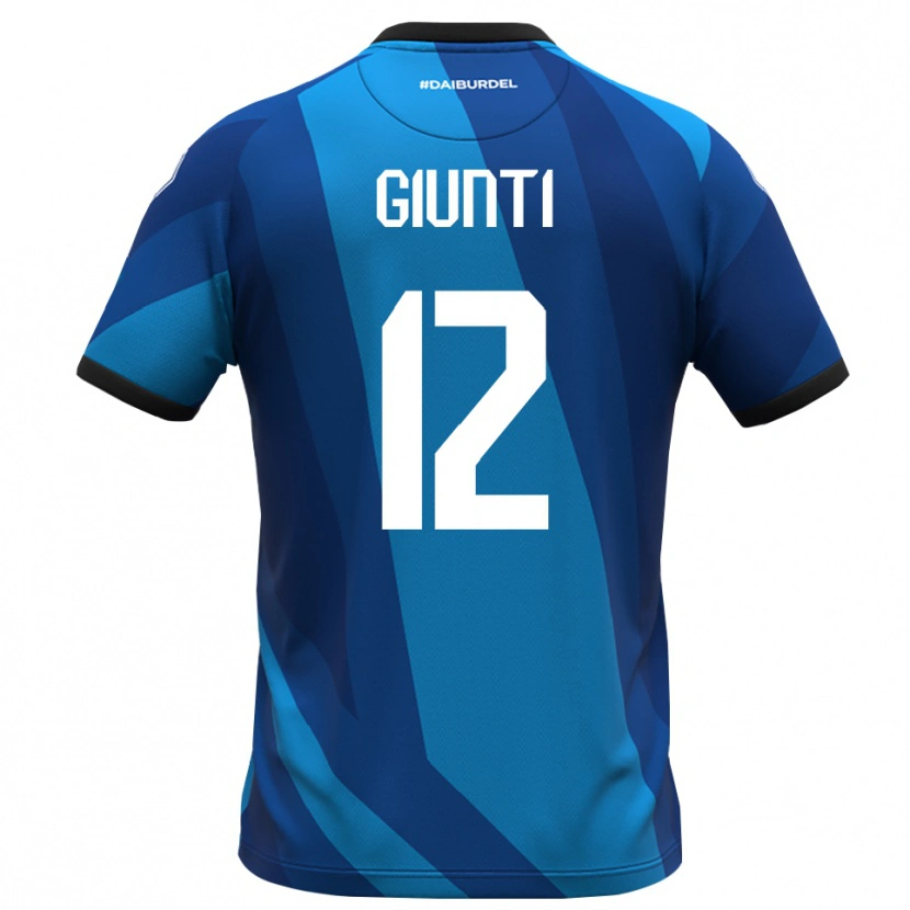 Danxen Niño Camiseta Alessandro Giunti #12 Azul Real Naranja Portero Equipación 2025/26 La Camisa