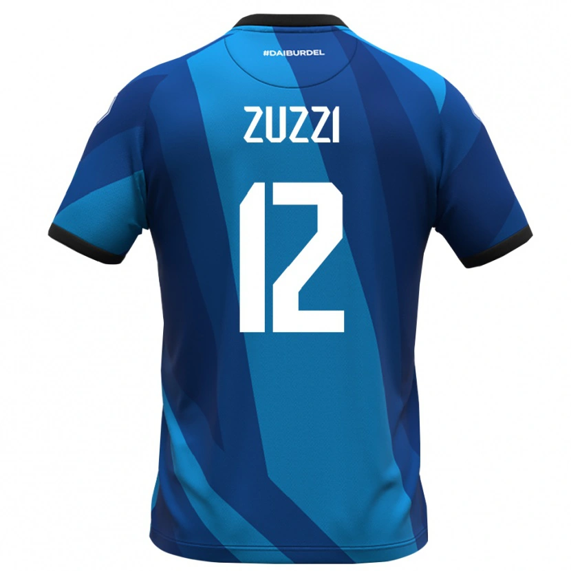 Danxen Niño Camiseta Riccardo Zuzzi #12 Azul Real Naranja Portero Equipación 2025/26 La Camisa