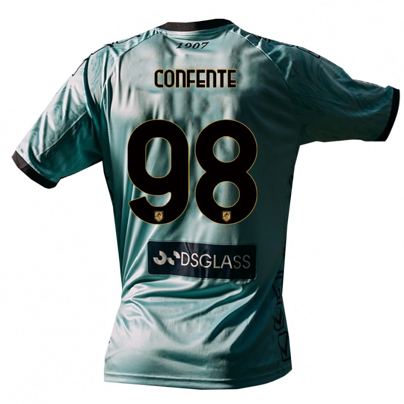 Danxen Niño Camiseta Alessandro Confente #98 Azul Claro Blanco Portero Equipación 2025/26 La Camisa