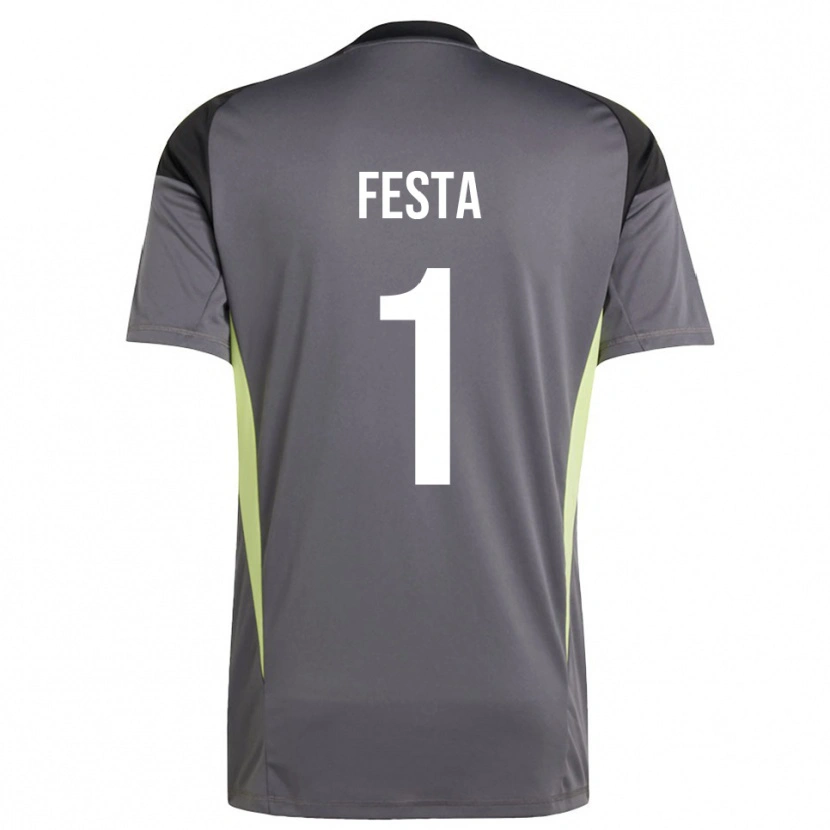 Danxen Niño Camiseta Marco Festa #1 Gris Tenue Portero Equipación 2025/26 La Camisa