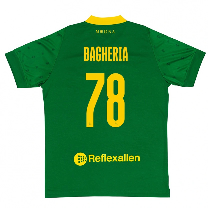 Danxen Niño Camiseta Fabrizio Bagheria #78 Verde Amarillo Portero Equipación 2025/26 La Camisa