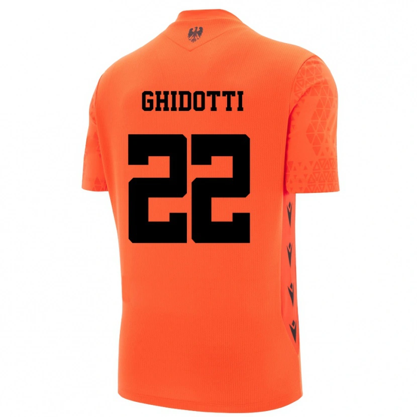 Danxen Niño Camiseta Simone Ghidotti #22 Naranja Oscuro Negro Portero Equipación 2025/26 La Camisa