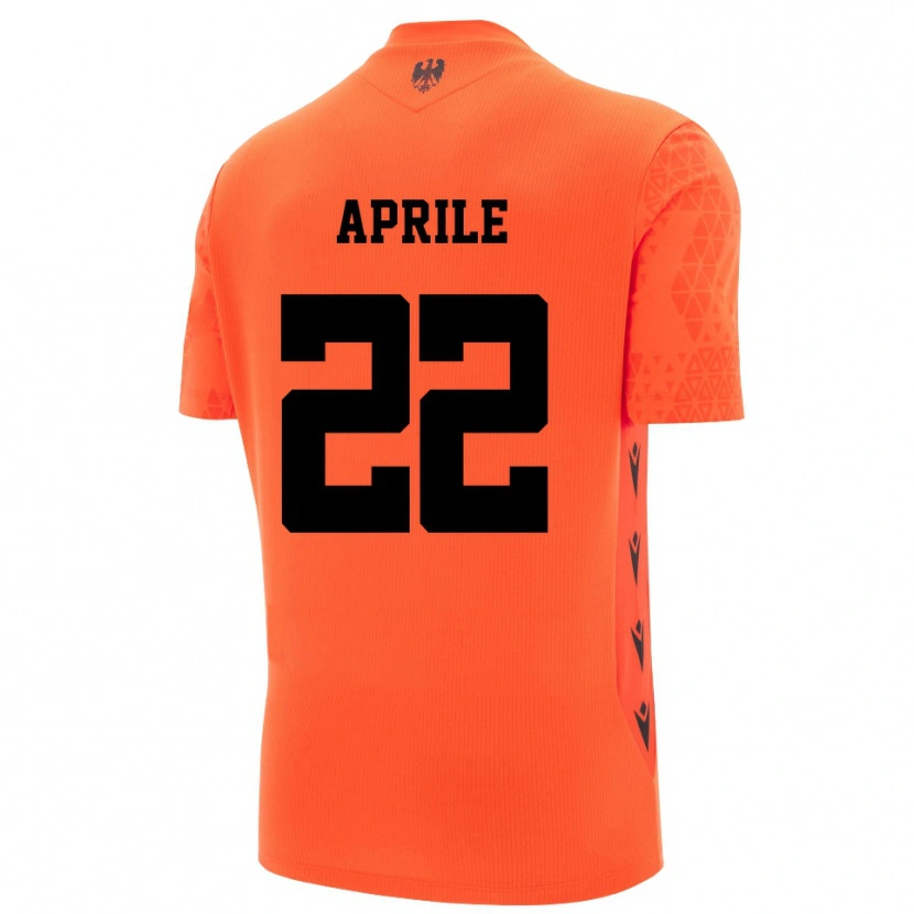 Danxen Niño Camiseta Roberta Aprile #22 Naranja Oscuro Negro Portero Equipación 2025/26 La Camisa
