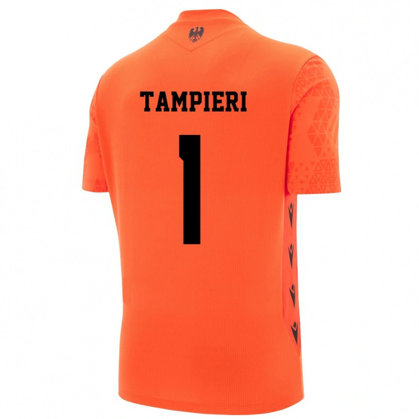 Danxen Niño Camiseta Amanda Tampieri #1 Naranja Oscuro Negro Portero Equipación 2025/26 La Camisa
