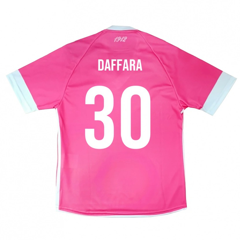 Danxen Niño Camiseta Giovanni Daffara #30 Rosa Intenso Blanco Portero Equipación 2025/26 La Camisa