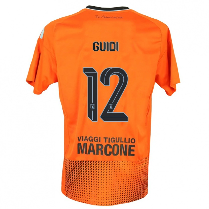 Danxen Niño Camiseta Sasha Guidi #12 Naranja Oscuro Azul Portero Equipación 2025/26 La Camisa