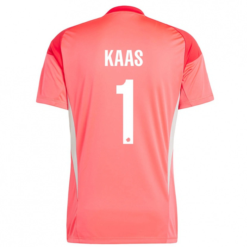 Danxen Niño Camiseta Anna Kaas #1 Rojo Blanco Portero Equipación 2025/26 La Camisa