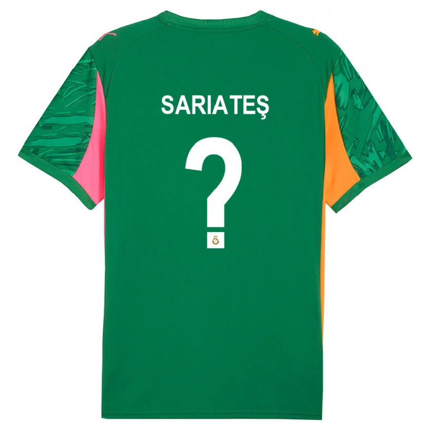 Danxen Niño Camiseta Taha Sarıateş #0 Verde Naranja Rosa Portero Equipación 2025/26 La Camisa