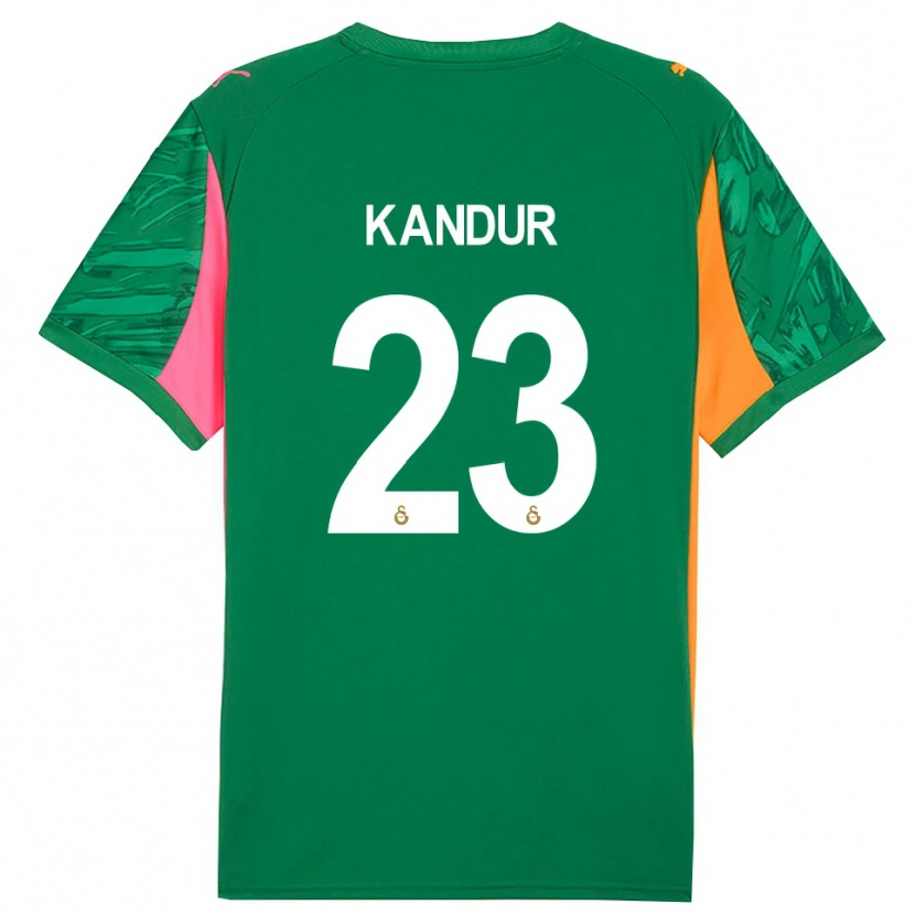 Danxen Niño Camiseta Müge Kandur #23 Verde Naranja Rosa Portero Equipación 2025/26 La Camisa