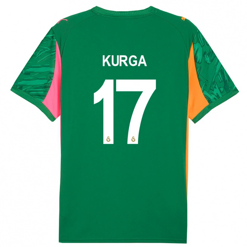 Danxen Niño Camiseta Handan Kurğa #17 Verde Naranja Rosa Portero Equipación 2025/26 La Camisa