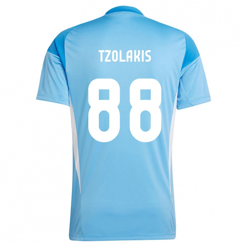 Danxen Niño Camiseta Konstantinos Tzolakis #88 Azul Cielo Profundo Portero Equipación 2025/26 La Camisa