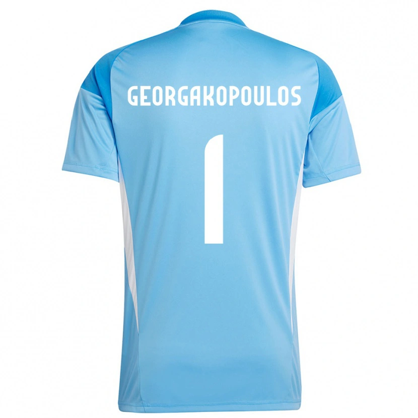 Danxen Niño Camiseta Iason Georgakopoulos #1 Azul Cielo Profundo Portero Equipación 2025/26 La Camisa