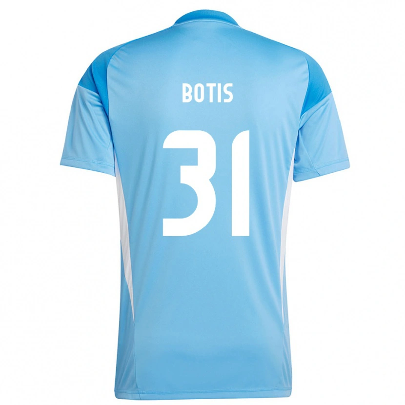 Danxen Niño Camiseta Nikolaos Botis #31 Azul Cielo Profundo Portero Equipación 2025/26 La Camisa
