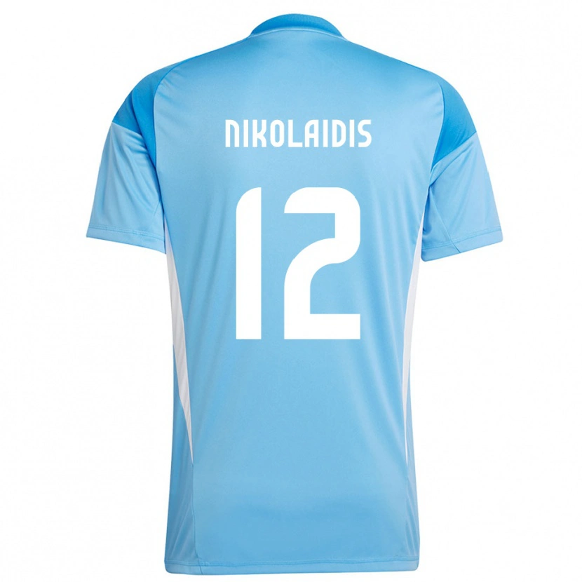 Danxen Niño Camiseta Georgios Nikolaidis #12 Azul Cielo Profundo Portero Equipación 2025/26 La Camisa