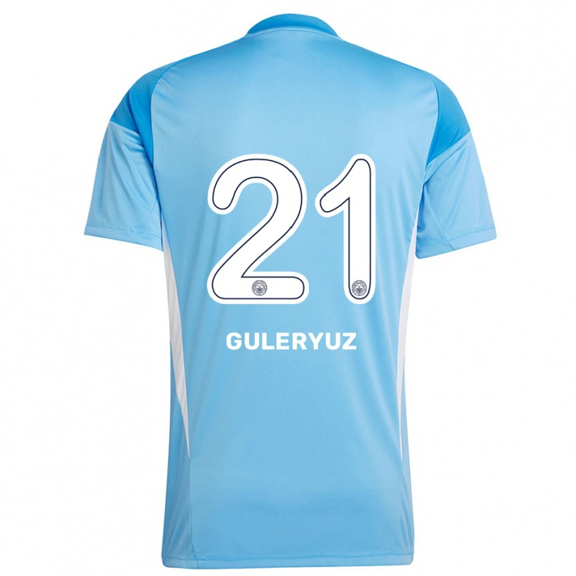 Danxen Niño Camiseta Göknur Güleryüz #21 Azul Real Blanco Portero Equipación 2025/26 La Camisa