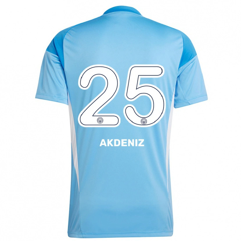 Danxen Niño Camiseta Zeynep Akdeniz #25 Azul Real Blanco Portero Equipación 2025/26 La Camisa