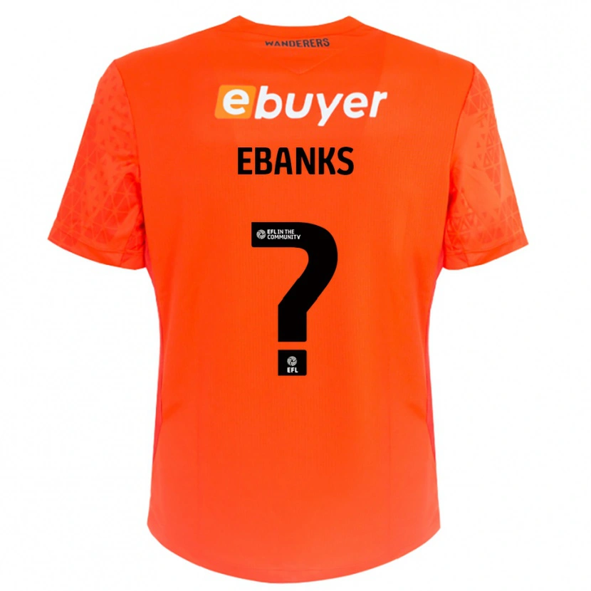 Danxen Niño Camiseta Eve Ebanks #0 Negro Naranja Portero Equipación 2025/26 La Camisa