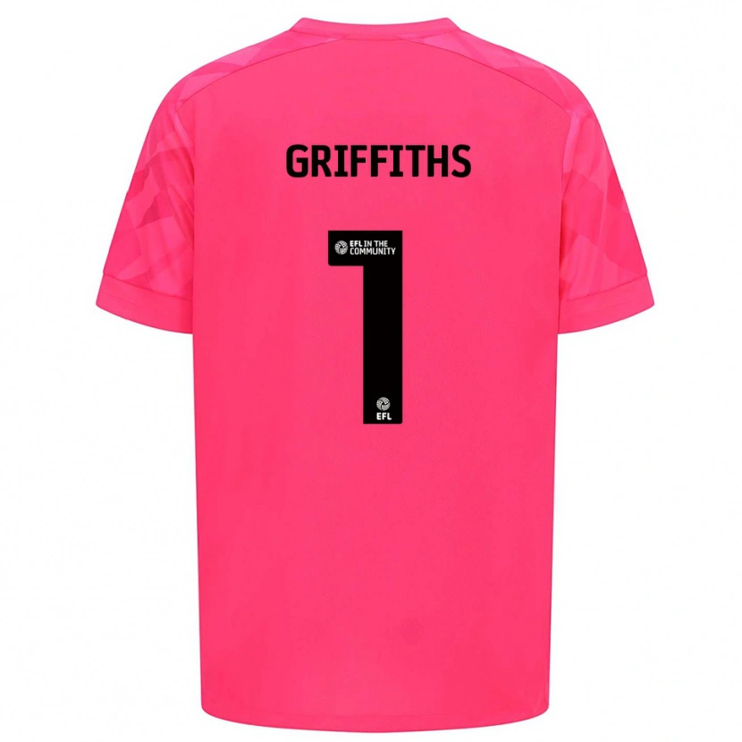 Danxen Niño Camiseta Ewan Griffiths #1 Rosa Rosa Portero Equipación 2025/26 La Camisa