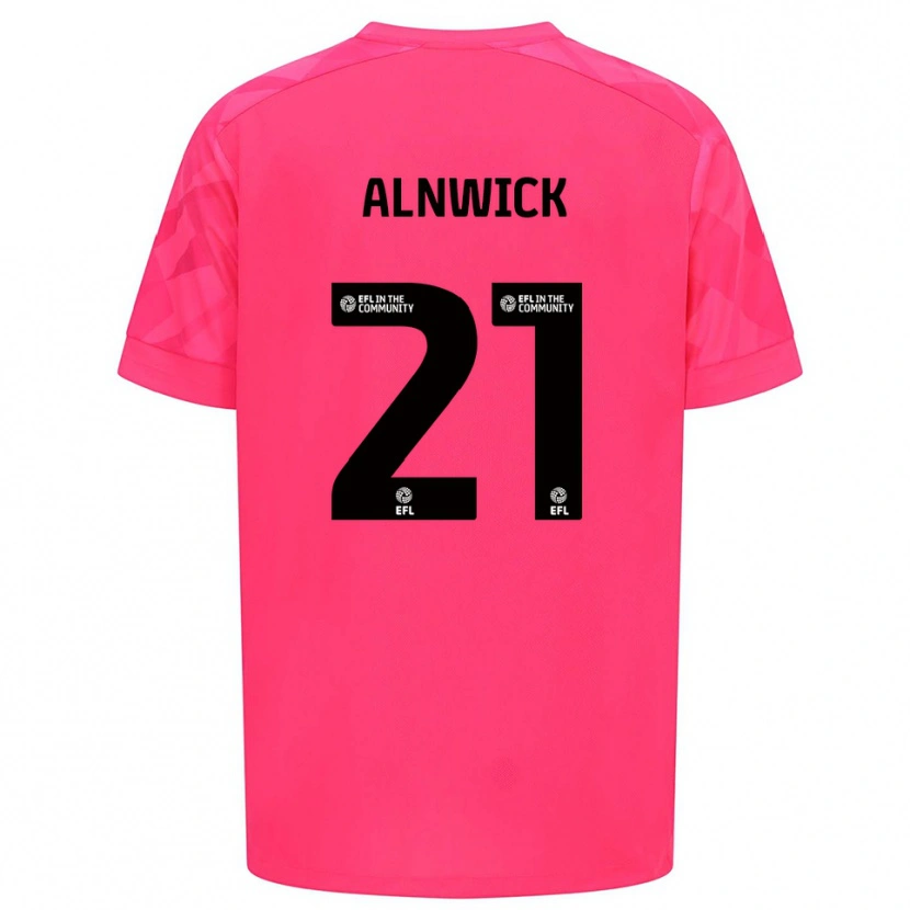 Danxen Niño Camiseta Jak Alnwick #21 Rosa Rosa Portero Equipación 2025/26 La Camisa
