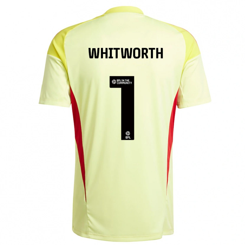 Danxen Niño Camiseta Joe Whitworth #1 Amarillo Claro Portero Equipación 2025/26 La Camisa
