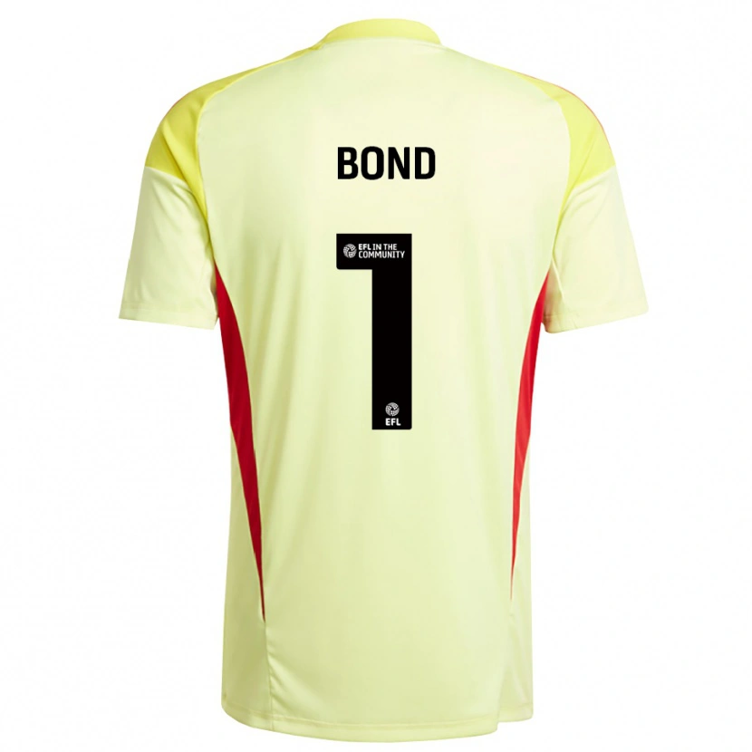 Danxen Niño Camiseta Abbi Bond #1 Amarillo Claro Portero Equipación 2025/26 La Camisa
