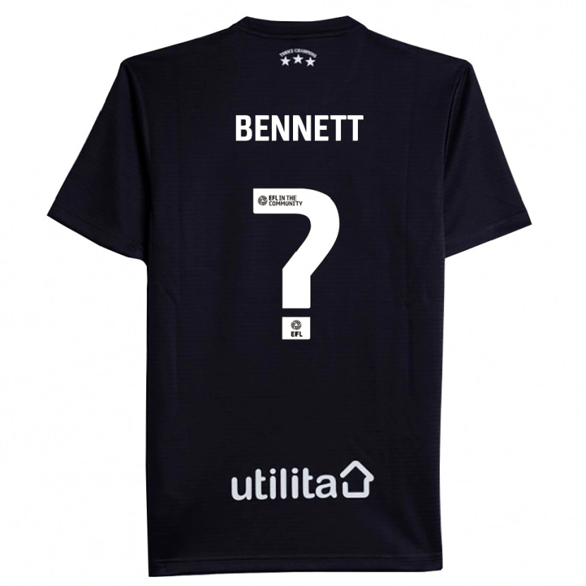 Danxen Niño Camiseta Hugo Bennett #0 Blanco Negro Portero Equipación 2025/26 La Camisa