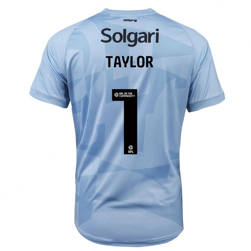 Danxen Niño Camiseta Jaden Taylor #1 Azul Claro Cielo Portero Equipación 2025/26 La Camisa