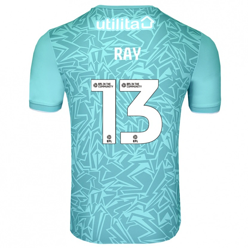 Danxen Niño Camiseta Celine Ray #13 Azul Claro Portero Equipación 2025/26 La Camisa