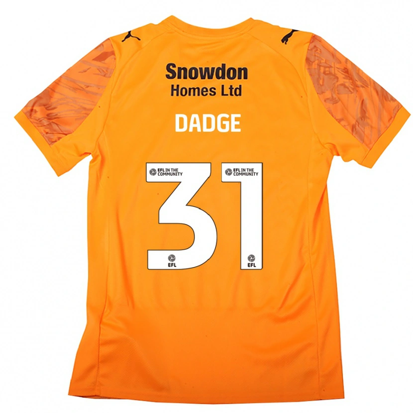 Danxen Niño Camiseta James Dadge #31 Negro Naranja Portero Equipación 2025/26 La Camisa