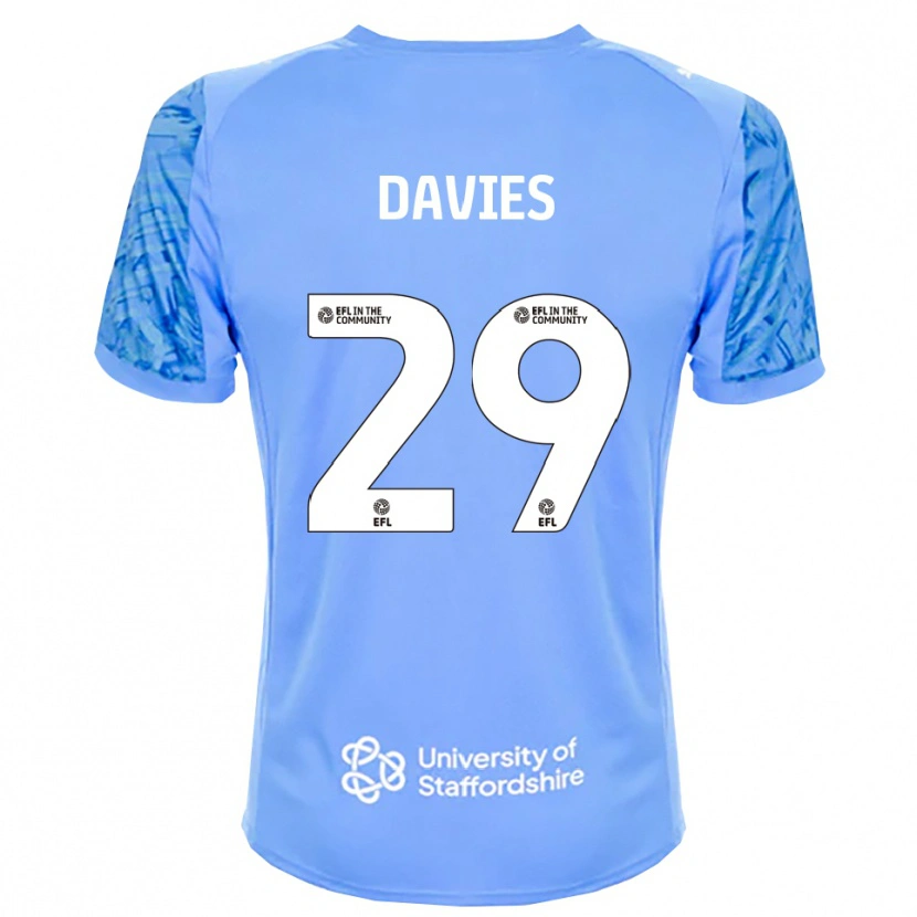 Danxen Niño Camiseta Arron Davies #29 Azul Real Portero Equipación 2025/26 La Camisa