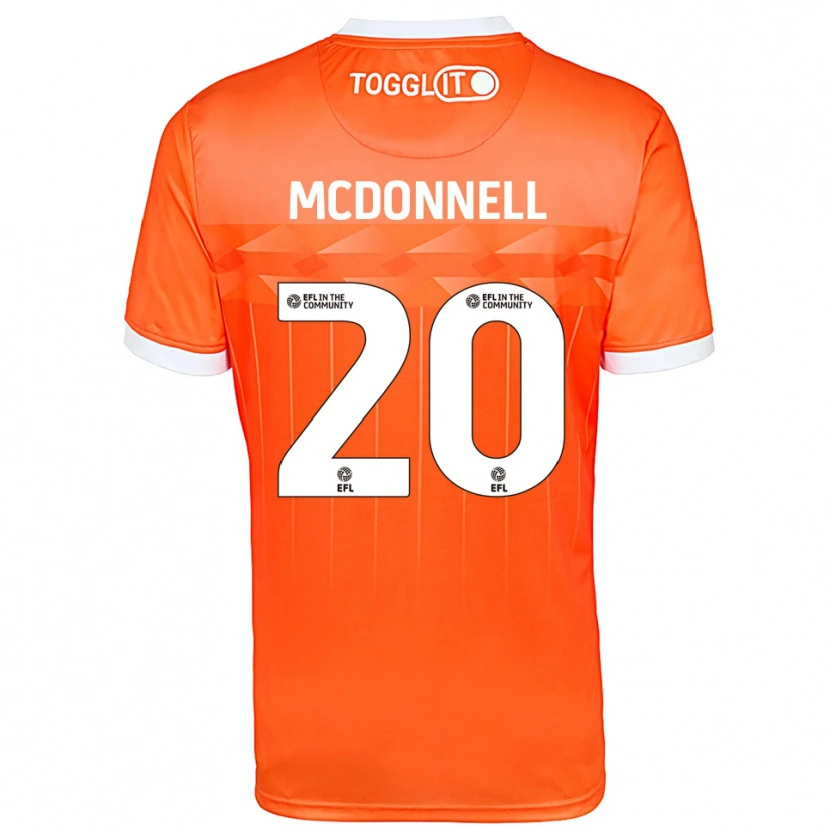 Danxen Niño Camiseta Joe McDonnell #20 Blanco Naranja Portero Equipación 2025/26 La Camisa
