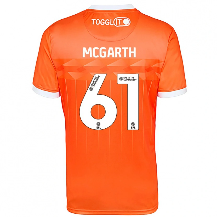 Danxen Niño Camiseta Ethan McGarth #61 Blanco Naranja Portero Equipación 2025/26 La Camisa