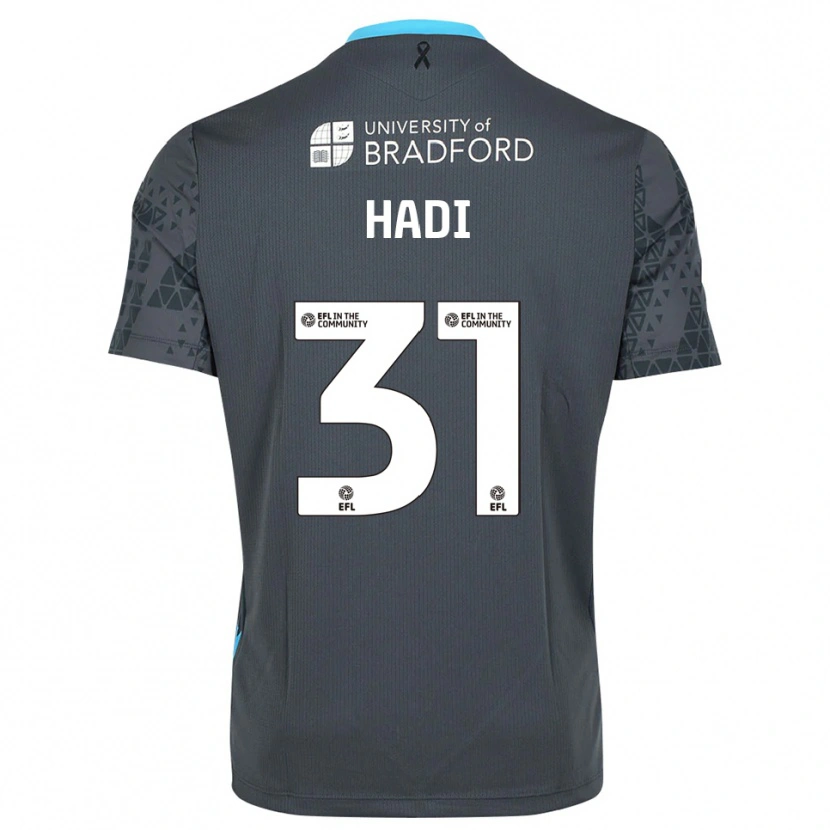 Danxen Niño Camiseta Zac Hadi #31 Gris Negro Portero Equipación 2025/26 La Camisa
