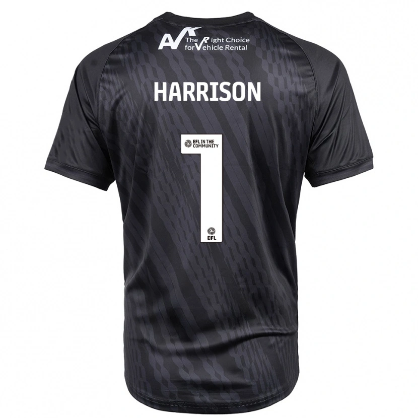 Danxen Niño Camiseta Elyh Harrison #1 Blanco Negro Portero Equipación 2025/26 La Camisa