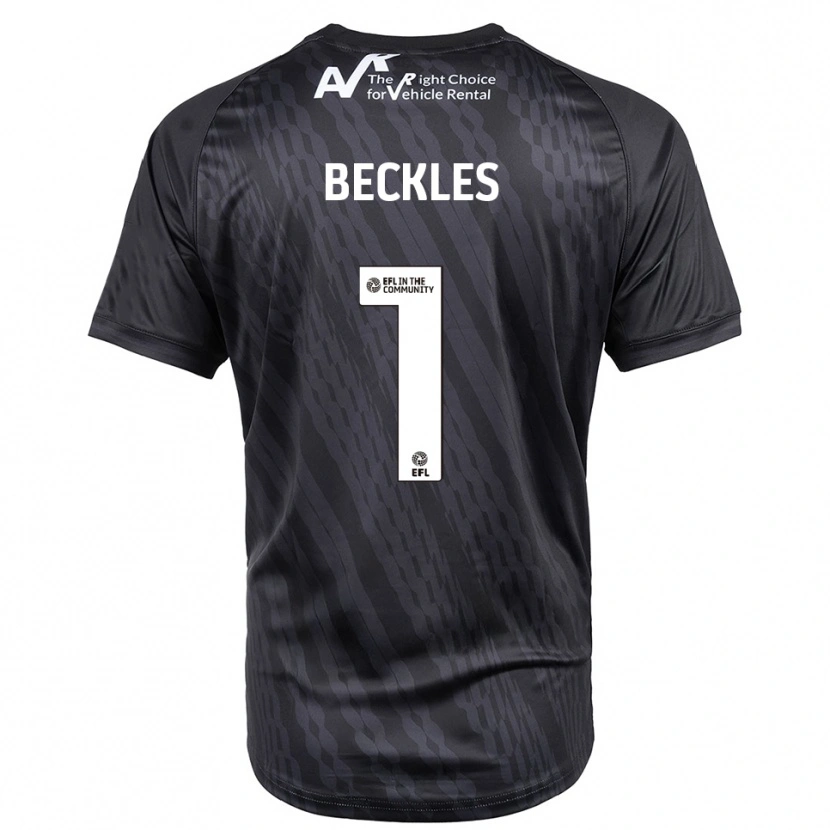 Danxen Niño Camiseta Frankie Beckles #1 Blanco Negro Portero Equipación 2025/26 La Camisa