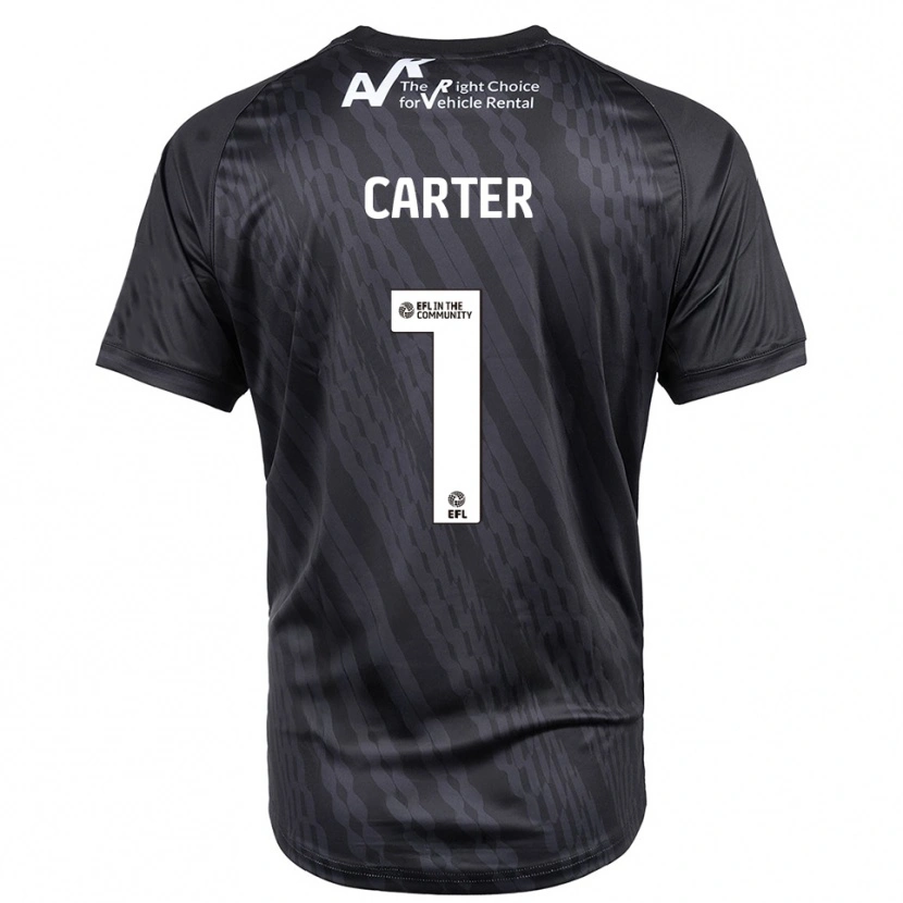 Danxen Niño Camiseta Phoebe Carter #1 Blanco Negro Portero Equipación 2025/26 La Camisa
