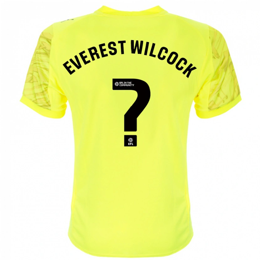 Danxen Niño Camiseta Tom Everest Wilcock #0 Negro Amarillo Portero Equipación 2025/26 La Camisa