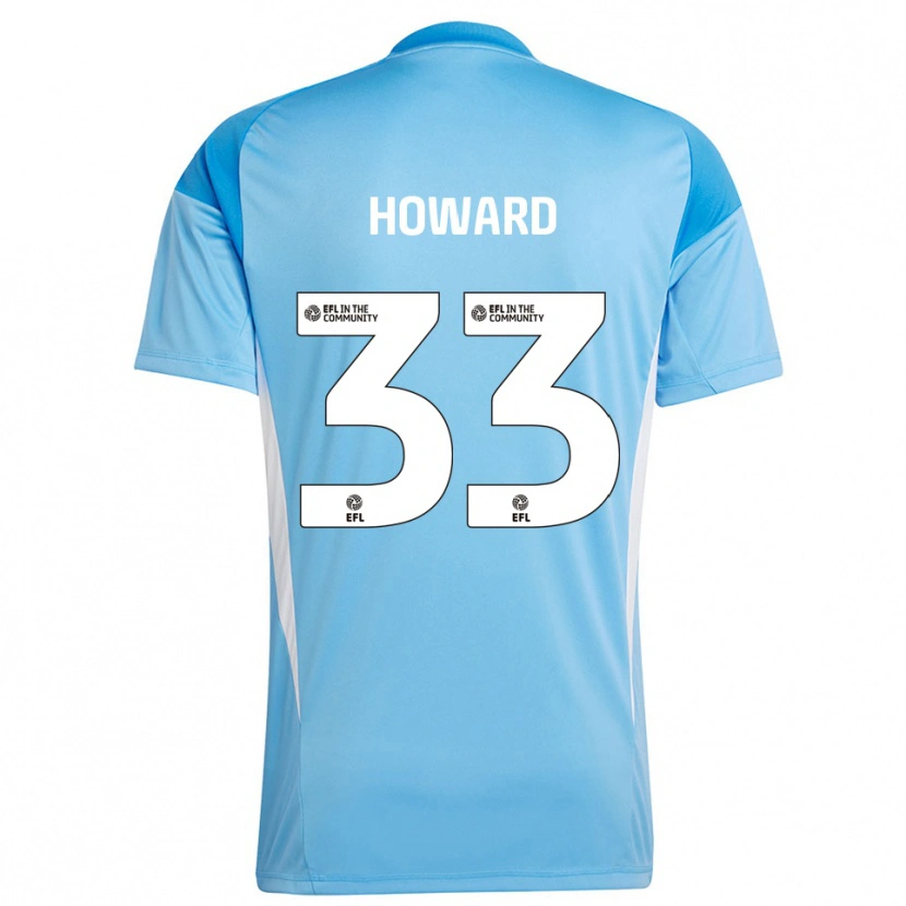 Danxen Niño Camiseta Mark Howard #33 Azul Cielo Portero Equipación 2025/26 La Camisa