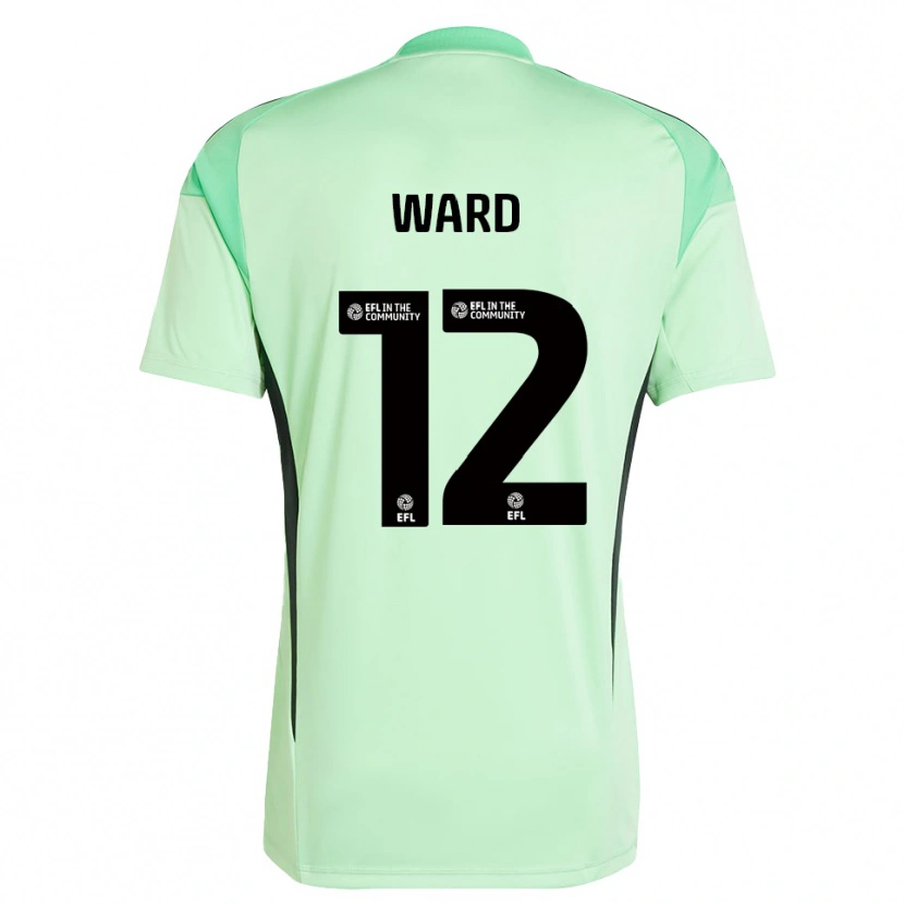 Danxen Niño Camiseta Lewis Ward #12 Negro Verde Claro Portero Equipación 2025/26 La Camisa