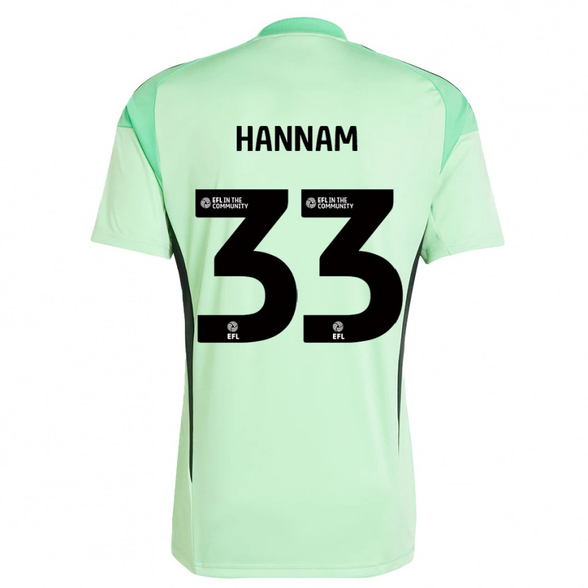 Danxen Niño Camiseta Shawna Hannam #33 Negro Verde Claro Portero Equipación 2025/26 La Camisa