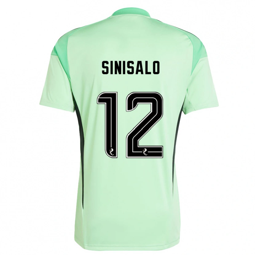 Danxen Niño Camiseta Viljami Sinisalo #12 Negro Verde Claro Portero Equipación 2025/26 La Camisa